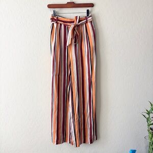 FRAME striped tie-waist pants
